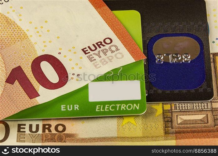 Part of the bank card cashless payment systems and parts of the euro banknotes