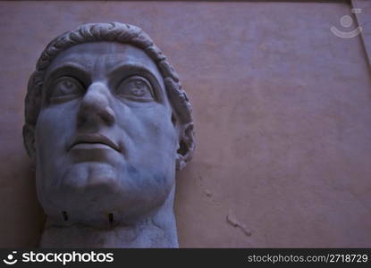 part of the enormous statue of the roman emperor Constantin