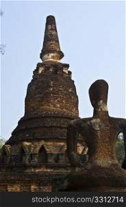 part of the ruin of the temple Wat Phra Kaeo in Kamphaeng Phet