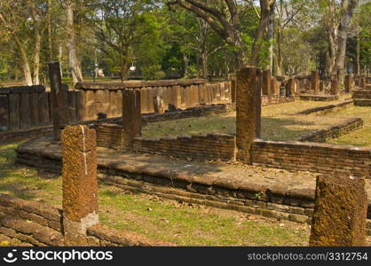 part of the ruin of the temple Wat Phra Kaeo in Kamphaeng Phet