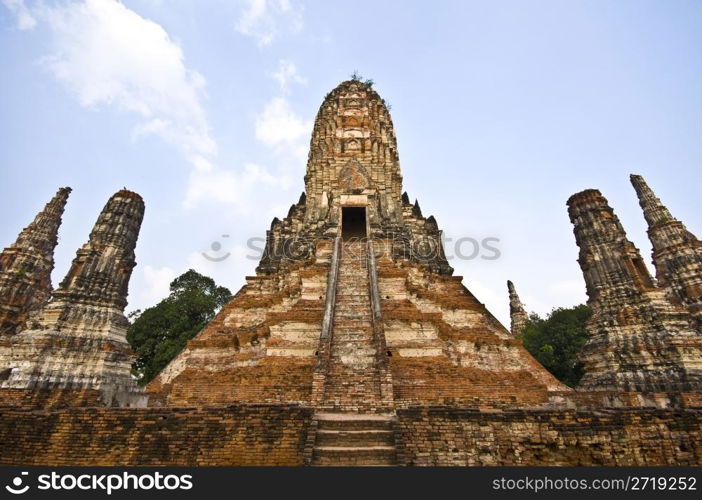 part of the ruin of Wat Chaiwattanaram in Ayutthaya