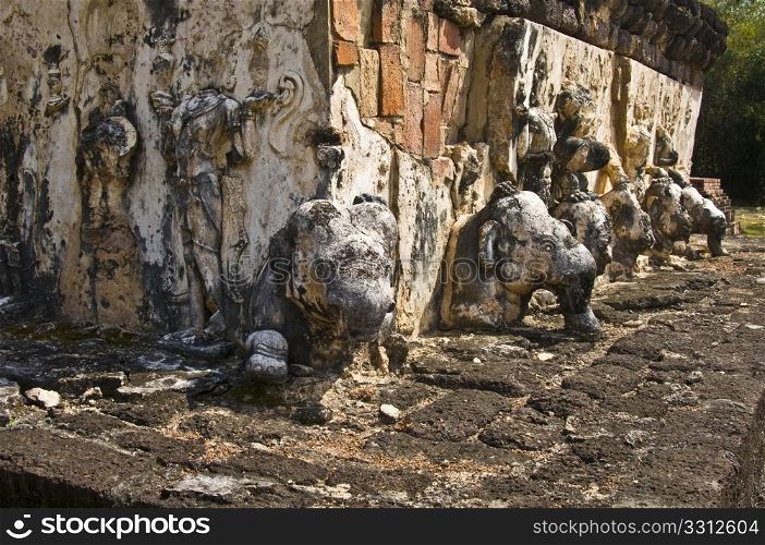 part of the ruin of Wat Chedi Si Hon in Sukhothai