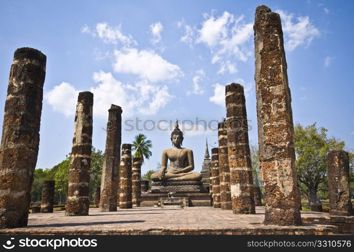 part of the ruin of Wat Mahathat in Sukhothai