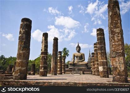 part of the ruin of Wat Mahathat in Sukhothai