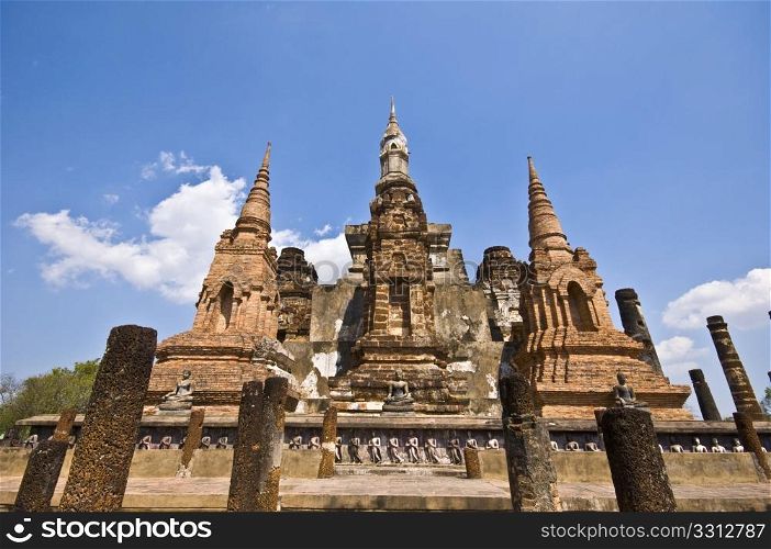 part of the ruin of Wat Mahathat in Sukhothai
