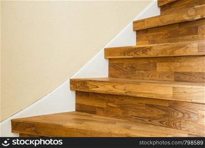 Part of the wooden stairs, close up modern home design new. Part of the wooden stairs, close up modern home design