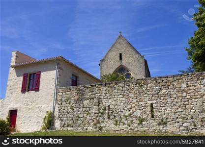 Parthenay ancient gothic church, Poitou-Charentes, France
