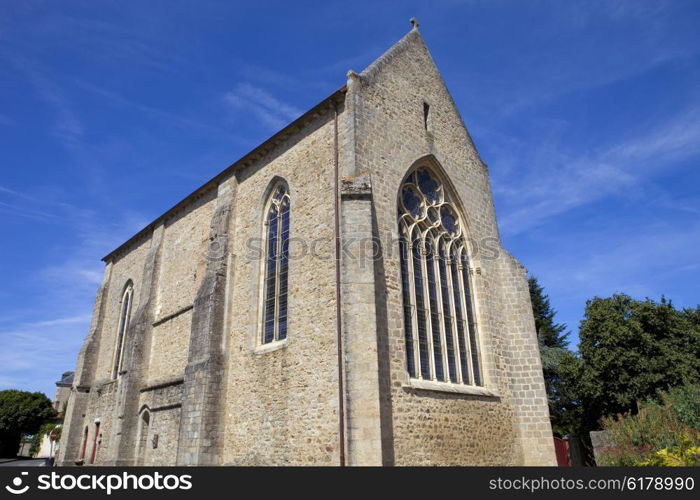 Parthenay ancient gothic church, Poitou-Charentes, France