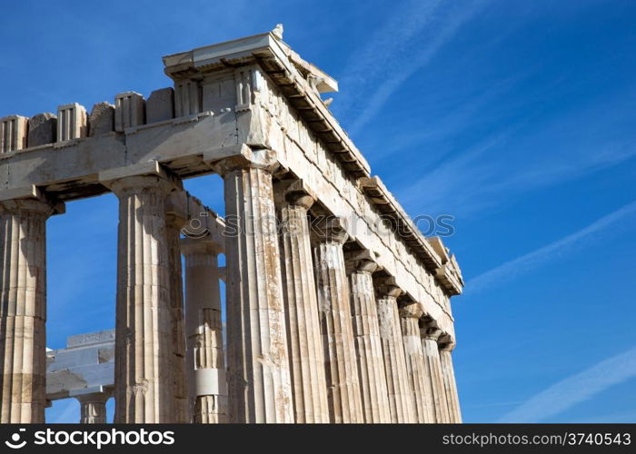 Parthenon on the Acropolis in Athens, Greece