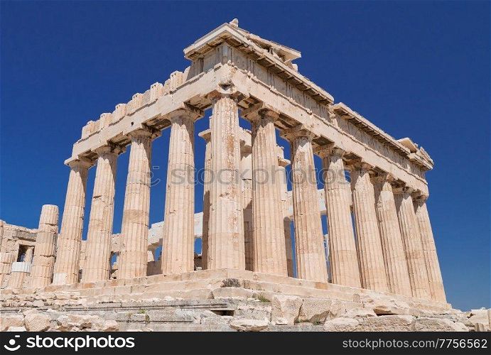 Parthenon temple on Athens Acropolis hill
