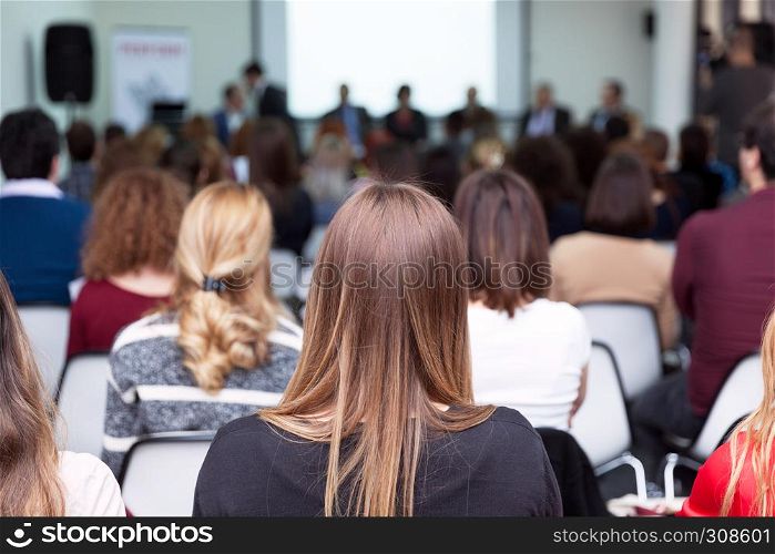 Participants at the business or professional conference