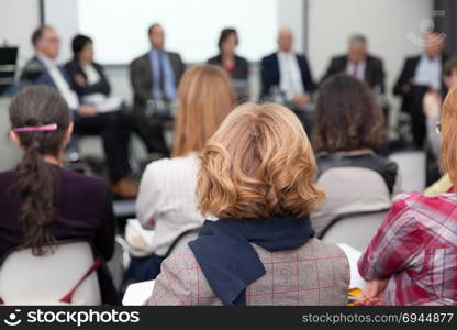 Participants at the business or professional conference