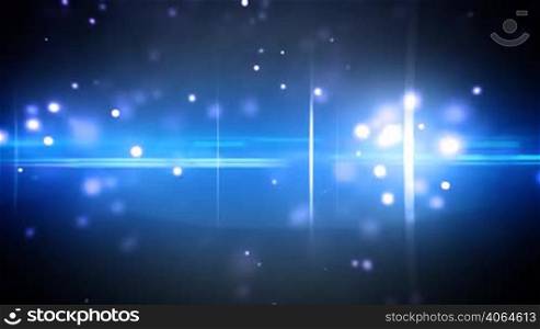 Particles and optical flares blue loop