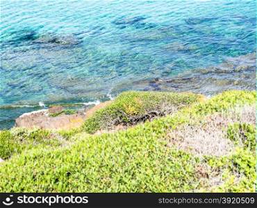 Particular of sea water in west coast of Sardinia -Arbus - Green Coast