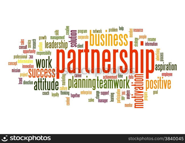 Partnership word cloud