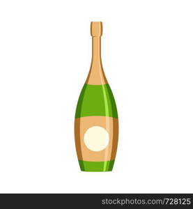 Party champagne icon. Flat illustration of party champagne vector icon for web. Party champagne icon, flat style