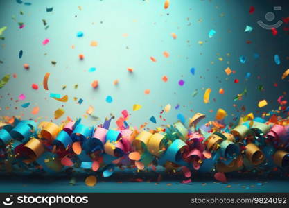 Party Confetti  Background Illustration AI Generative