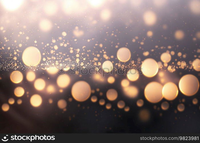 Party Golden Confetti  Background Illustration AI Generative