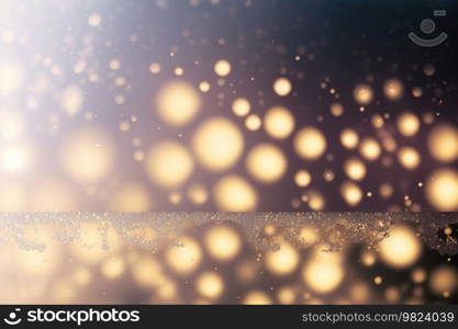 Party Golden Confetti  Background Illustration AI Generative