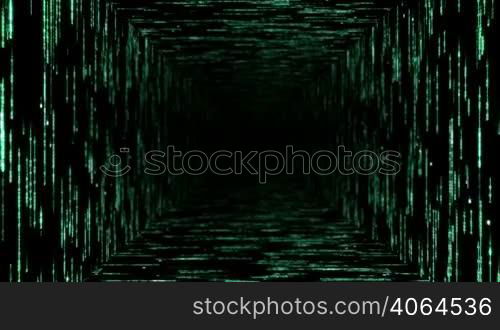 Pass-through. Loopable swift flight through the binary code corridor