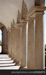 "Passage of antique columns in "San Lorenzo del Escorial&acute;s abbey". Spain "
