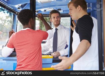 Passengers Arguing With Bus Driver