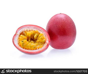 Passion fruit isolated on white background.