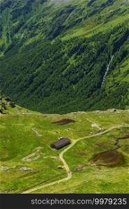 Passo Gavia, Brescia province, Lombardy, Italy  landscape along the mountain pass at summer