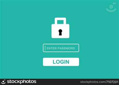 Password login web banner background, cyber security concept