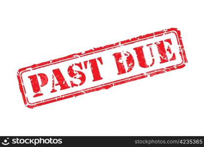 Past due rubber stamp vector illustration. Contains original brushes