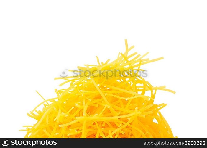 Pasta pile isolated on the white background
