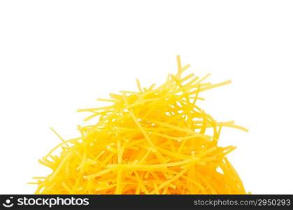 Pasta pile isolated on the white background