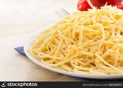 pasta spaghetti macaroni on wooden background