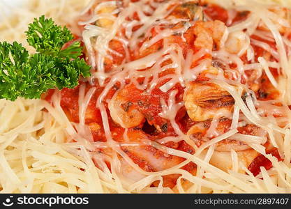 Pasta with seafood