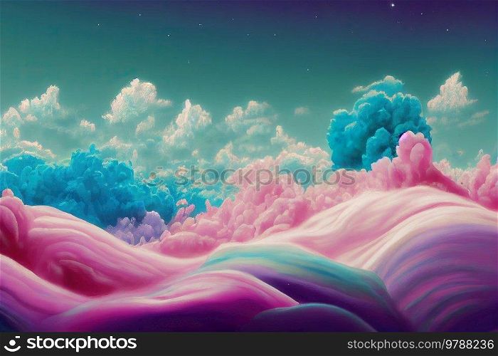 Pastel colored abstract landscape, fantasy background. Pastel colored landscape