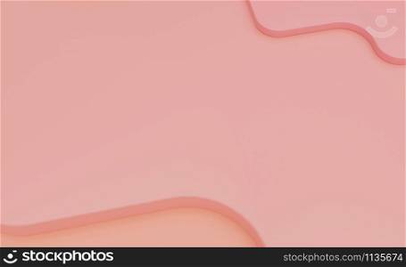 Pastel pink monochrome minimal background,3d rendering illustration