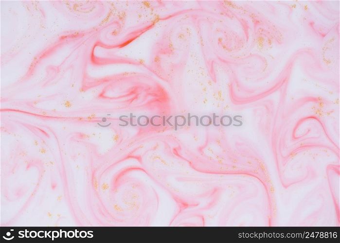 Pastel pink white and gold marble paint abstract texture background