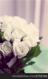 Pastel white roses
