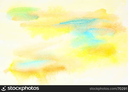 Pastel yellow abstract watercolor background with paper txture