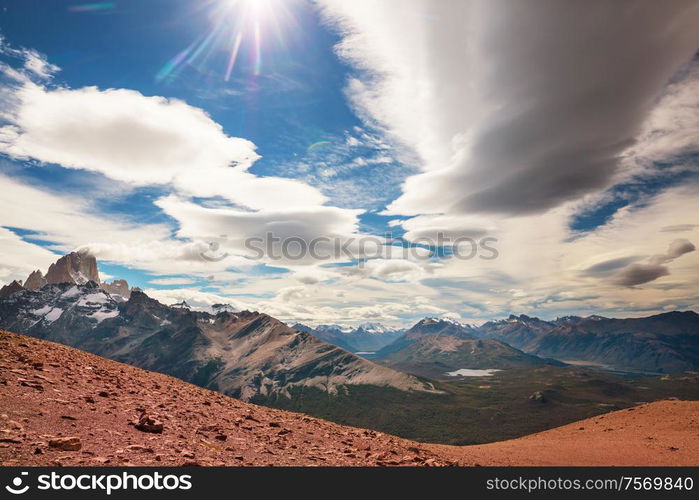 Patagonia landscapes in Southern Argentina. Beautiful natural landscapes.