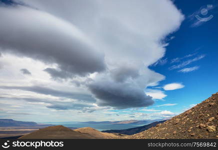 Patagonia landscapes in Southern Argentina. Beautiful natural landscapes.