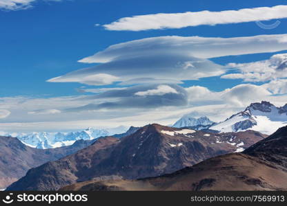 Patagonia landscapes in Southern Argentina. Beautiful natural landscapes.