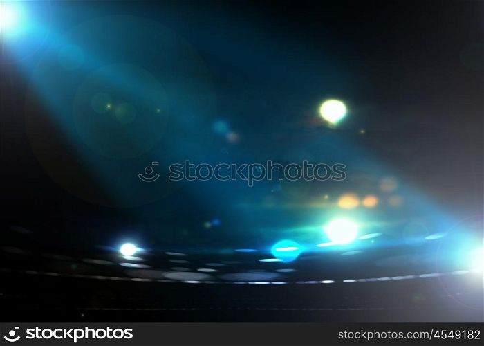 Patches of light. Abstract image of light flashes against dark background