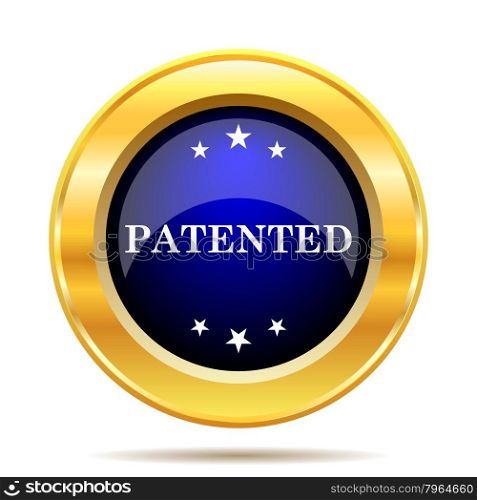 Patented icon. Internet button on white background.
