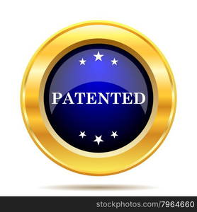 Patented icon. Internet button on white background.