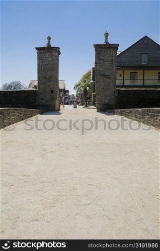 Path leading to a gate, St. Augustine, Florida, USA