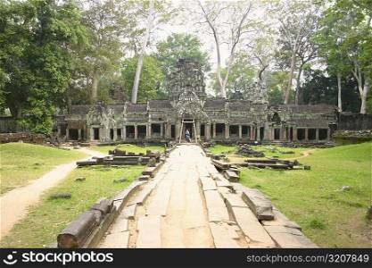 Path leading towards a temple, Angkor Wat, Siem Reap, Cambodia