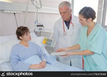 patient being ask for a signature