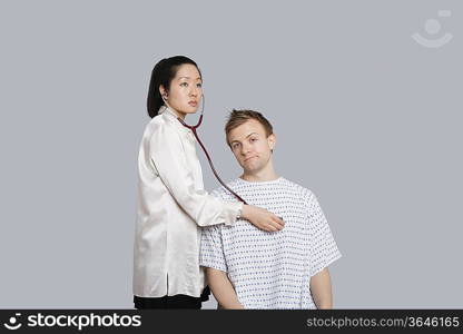 Patient being examined by the doctor