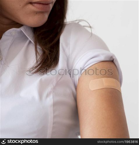 patient being vaccinated. High resolution photo. patient being vaccinated. High quality photo